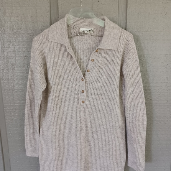 Treasure And Bond Polo Sweater Dress Size XXS Women Preppy Long Sleeve Stretch - Picture 3 of 13